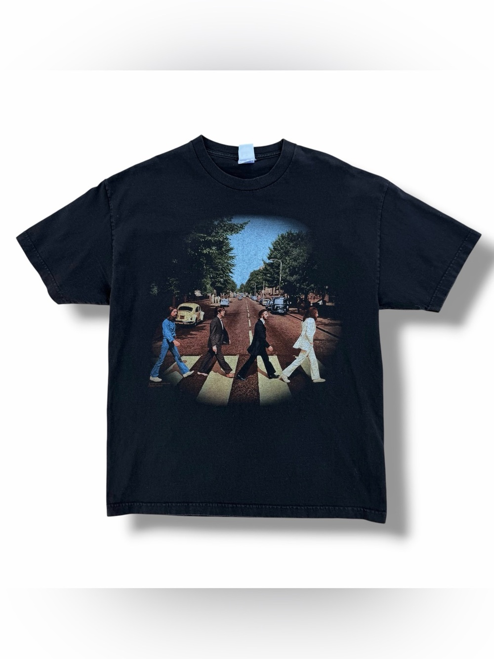 Vintage 2005 The Beatles Abby Road Band T-Shirt Black Size XL Y2K Apple